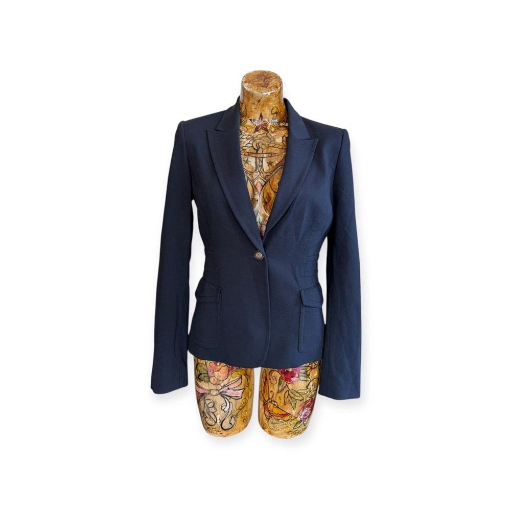 Elie Tahari Blazer navy blazer business office button front large